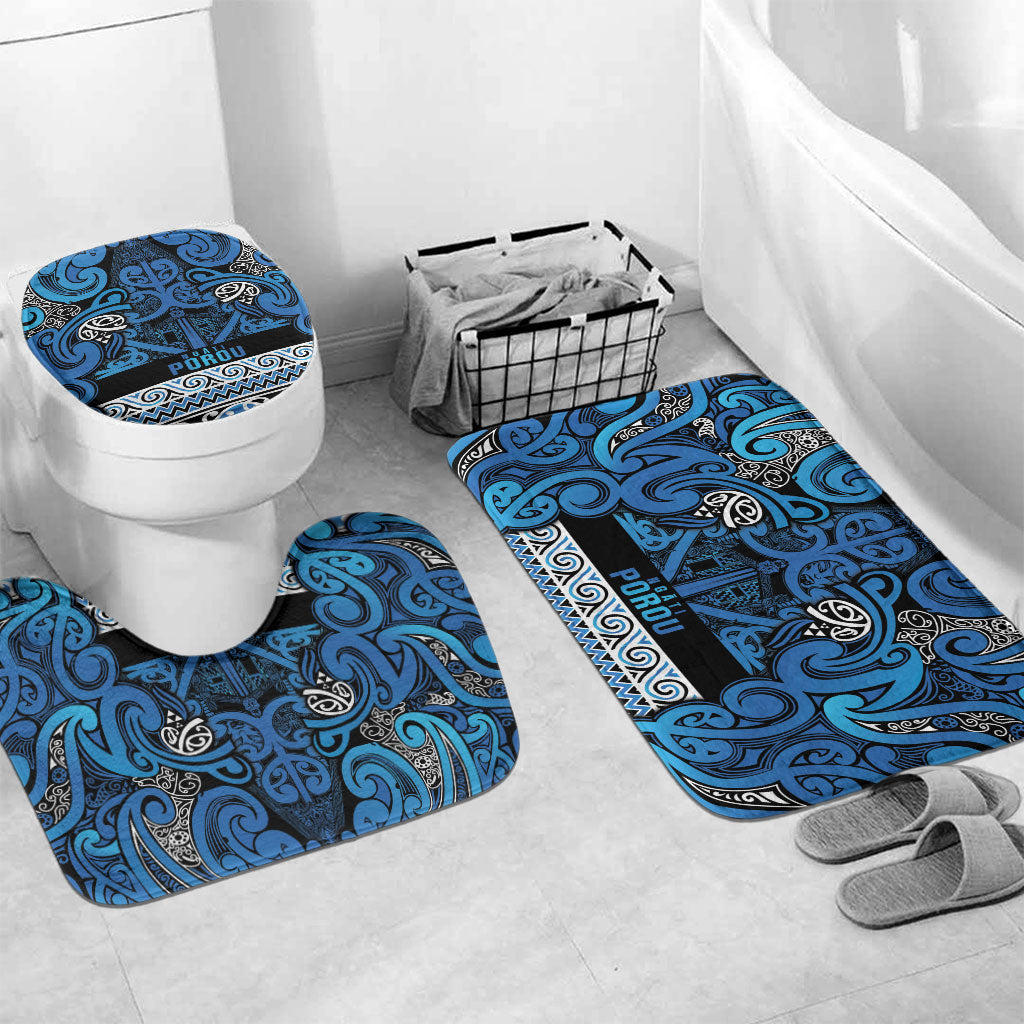 Aotearoa Iwi Ngati Porou Bathroom Set Maori Wharenui House Tribal Pattern