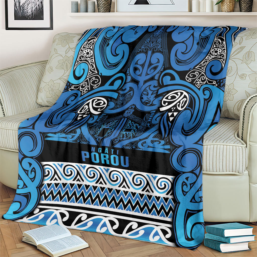 Aotearoa Iwi Ngati Porou Blanket Maori Wharenui House Tribal Pattern