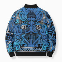 Aotearoa Iwi Ngati Porou Bomber Puffer Jacket Maori Wharenui House Tribal Pattern