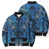 Aotearoa Iwi Ngati Porou Bomber Puffer Jacket Maori Wharenui House Tribal Pattern
