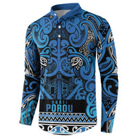 Aotearoa Iwi Ngati Porou Button Sweatshirt Maori Wharenui House Tribal Pattern
