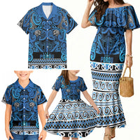 Aotearoa Iwi Ngati Porou Family Matching Mermaid Dress and Hawaiian Shirt Maori Wharenui House Tribal Pattern
