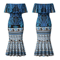 Aotearoa Iwi Ngati Porou Family Matching Mermaid Dress and Hawaiian Shirt Maori Wharenui House Tribal Pattern