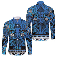 Aotearoa Iwi Ngati Porou Family Matching Off The Shoulder Long Sleeve Dress and Hawaiian Shirt Maori Wharenui House Tribal Pattern
