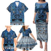 Aotearoa Iwi Ngati Porou Family Matching Puletasi and Hawaiian Shirt Maori Wharenui House Tribal Pattern