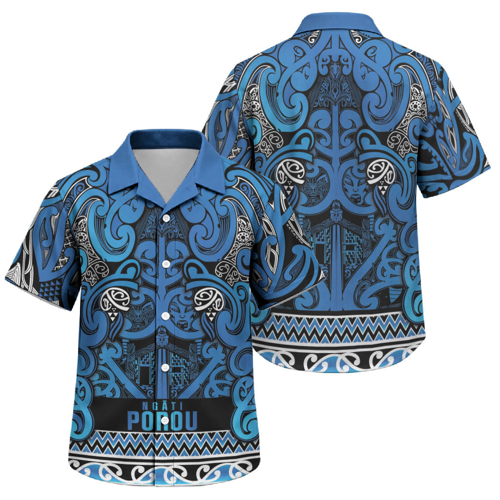 Aotearoa Iwi Ngati Porou Family Matching Tank Maxi Dress and Hawaiian Shirt Maori Wharenui House Tribal Pattern