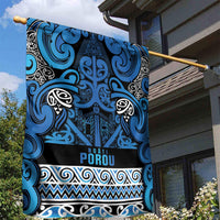 Aotearoa Iwi Ngati Porou Garden Flag Maori Wharenui House Tribal Pattern