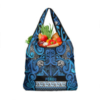 Aotearoa Iwi Ngati Porou Grocery Bag Maori Wharenui House Tribal Pattern