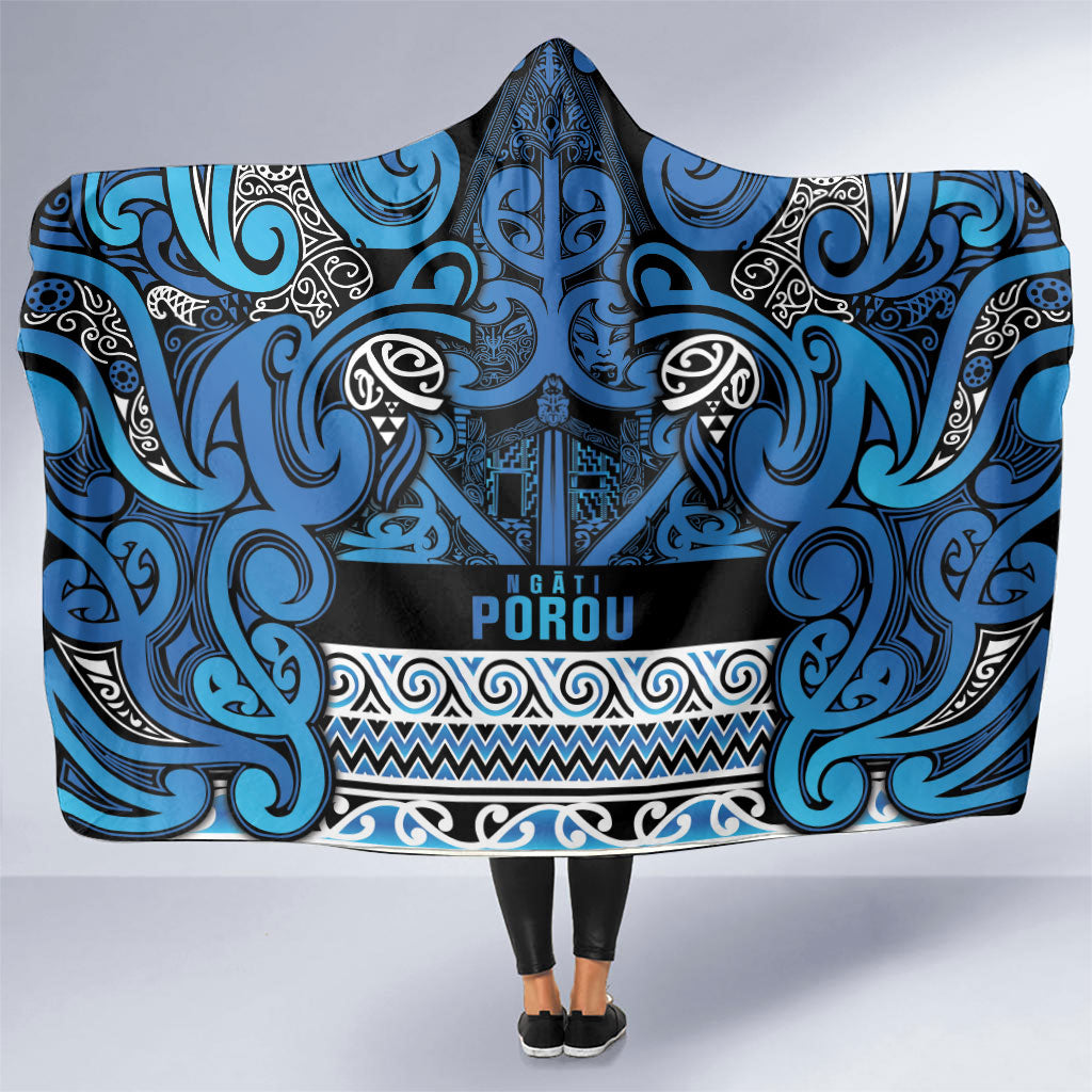 Aotearoa Iwi Ngati Porou Hooded Blanket Maori Wharenui House Tribal Pattern
