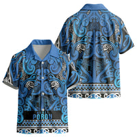 Aotearoa Iwi Ngati Porou Kid Hawaiian Shirt Maori Wharenui House Tribal Pattern