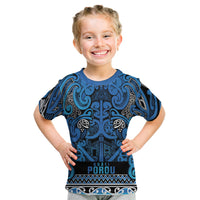 Aotearoa Iwi Ngati Porou Kid T Shirt Maori Wharenui House Tribal Pattern