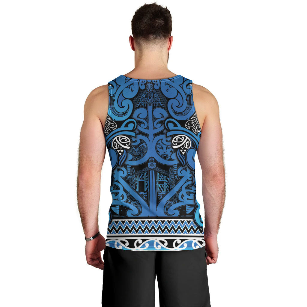 Aotearoa Iwi Ngati Porou Men Tank Top Maori Wharenui House Tribal Pattern