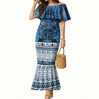 Aotearoa Iwi Ngati Porou Mermaid Dress Maori Wharenui House Tribal Pattern