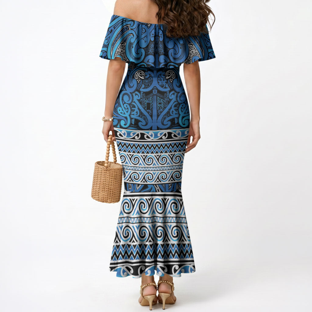 Aotearoa Iwi Ngati Porou Mermaid Dress Maori Wharenui House Tribal Pattern
