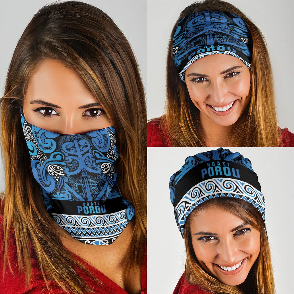 Aotearoa Iwi Ngati Porou Neck Gaiter Maori Wharenui House Tribal Pattern