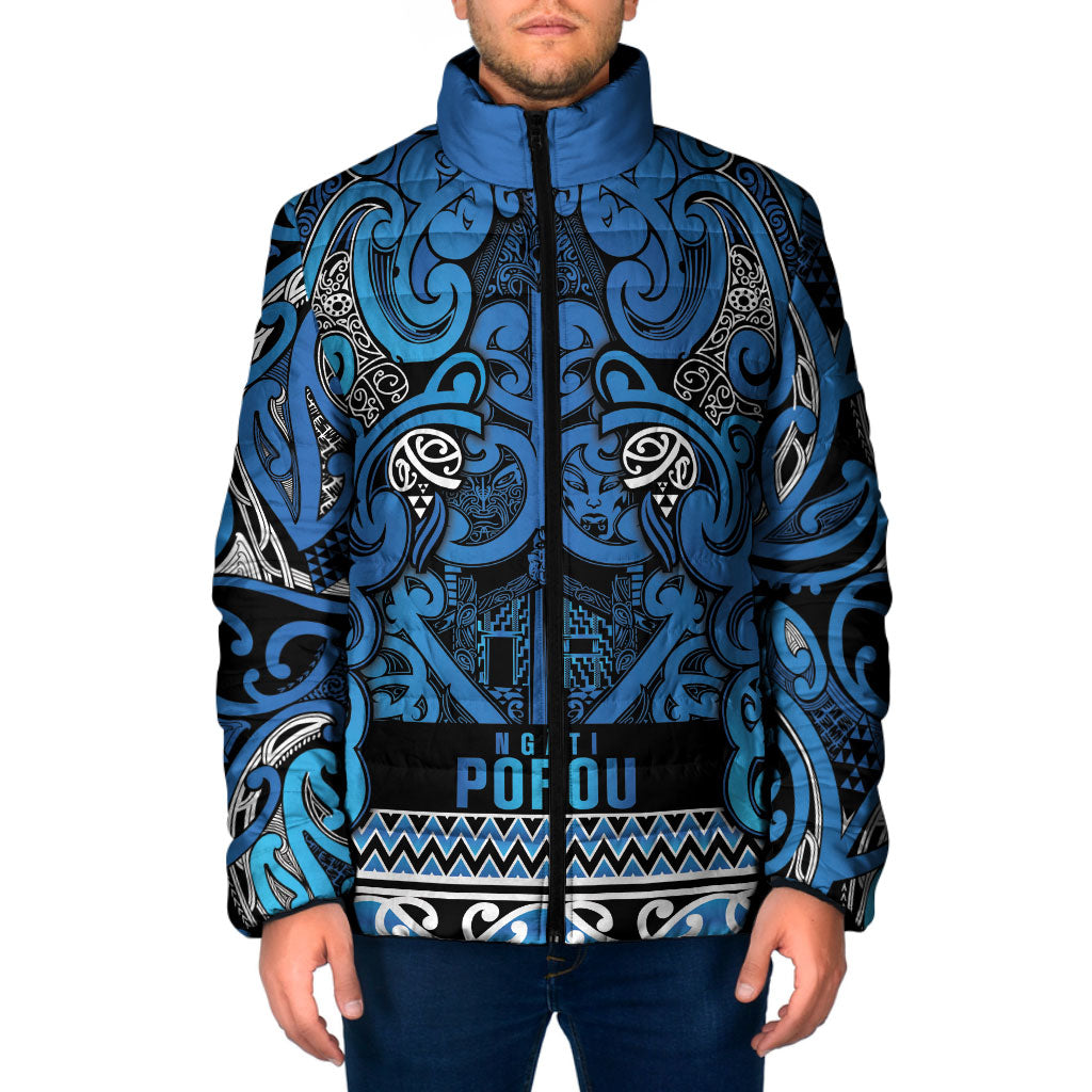 Aotearoa Iwi Ngati Porou Padded Jacket Maori Wharenui House Tribal Pattern