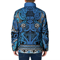 Aotearoa Iwi Ngati Porou Padded Jacket Maori Wharenui House Tribal Pattern