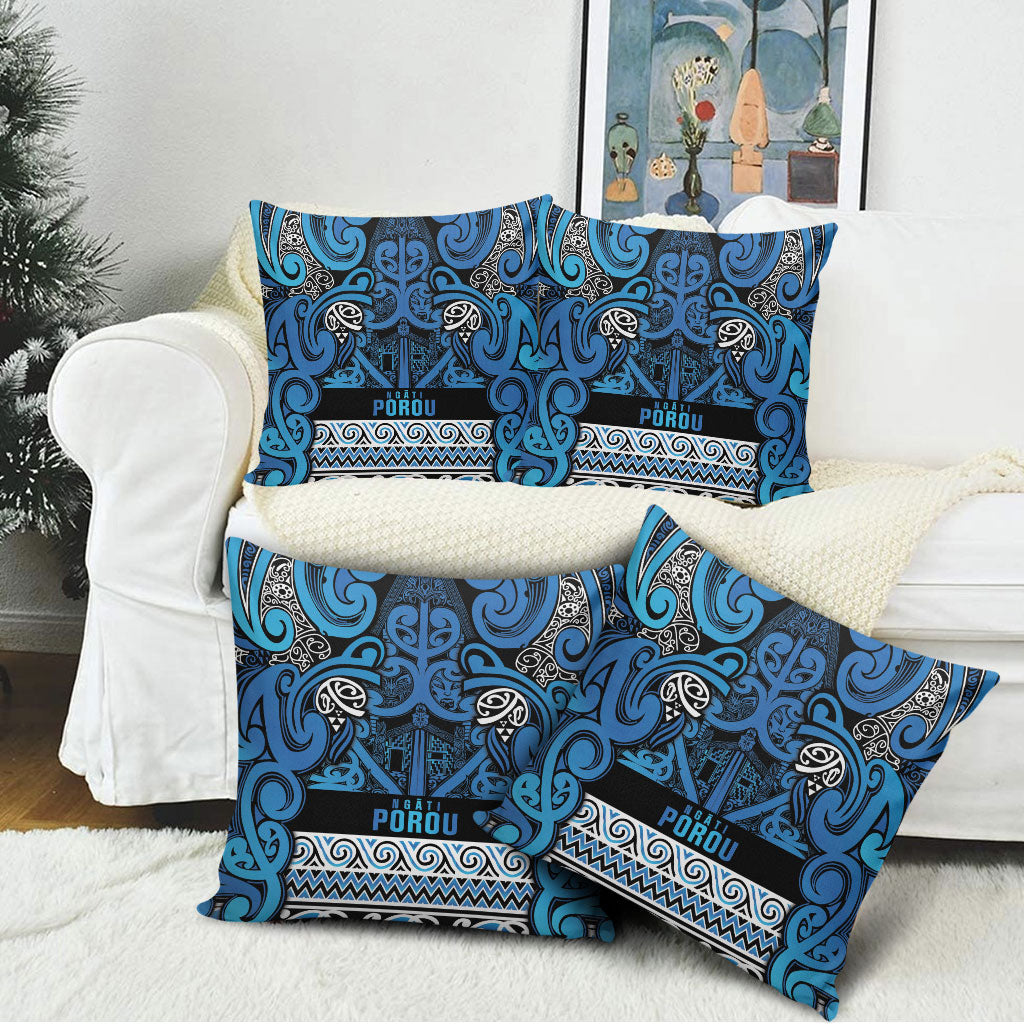 Aotearoa Iwi Ngati Porou Pillow Cover Maori Wharenui House Tribal Pattern