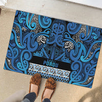 Aotearoa Iwi Ngati Porou Rubber Doormat Maori Wharenui House Tribal Pattern