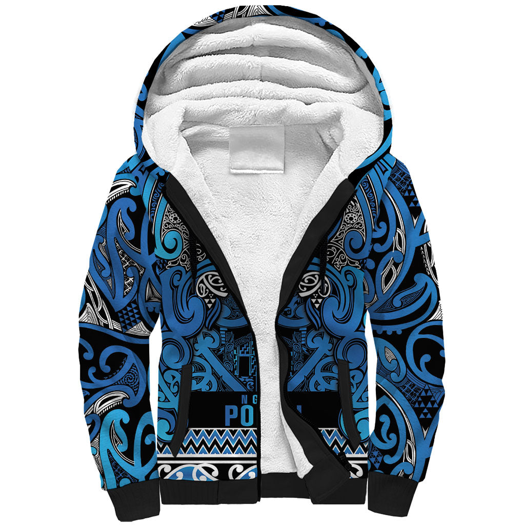Aotearoa Iwi Ngati Porou Sherpa Hoodie Maori Wharenui House Tribal Pattern