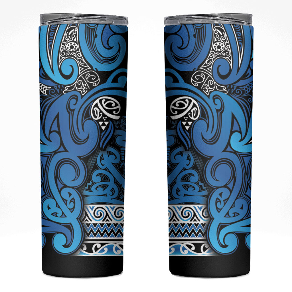 Aotearoa Iwi Ngati Porou Skinny Tumbler Maori Wharenui House Tribal Pattern