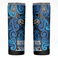 Aotearoa Iwi Ngati Porou Skinny Tumbler Maori Wharenui House Tribal Pattern