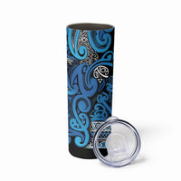 Aotearoa Iwi Ngati Porou Skinny Tumbler Maori Wharenui House Tribal Pattern