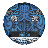 Aotearoa Iwi Ngati Porou Spare Tire Cover Maori Wharenui House Tribal Pattern