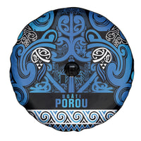 Aotearoa Iwi Ngati Porou Spare Tire Cover Maori Wharenui House Tribal Pattern