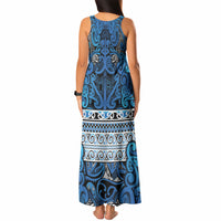 Aotearoa Iwi Ngati Porou Tank Maxi Dress Maori Wharenui House Tribal Pattern