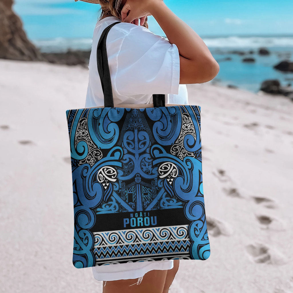 Aotearoa Iwi Ngati Porou Tote Bag Maori Wharenui House Tribal Pattern