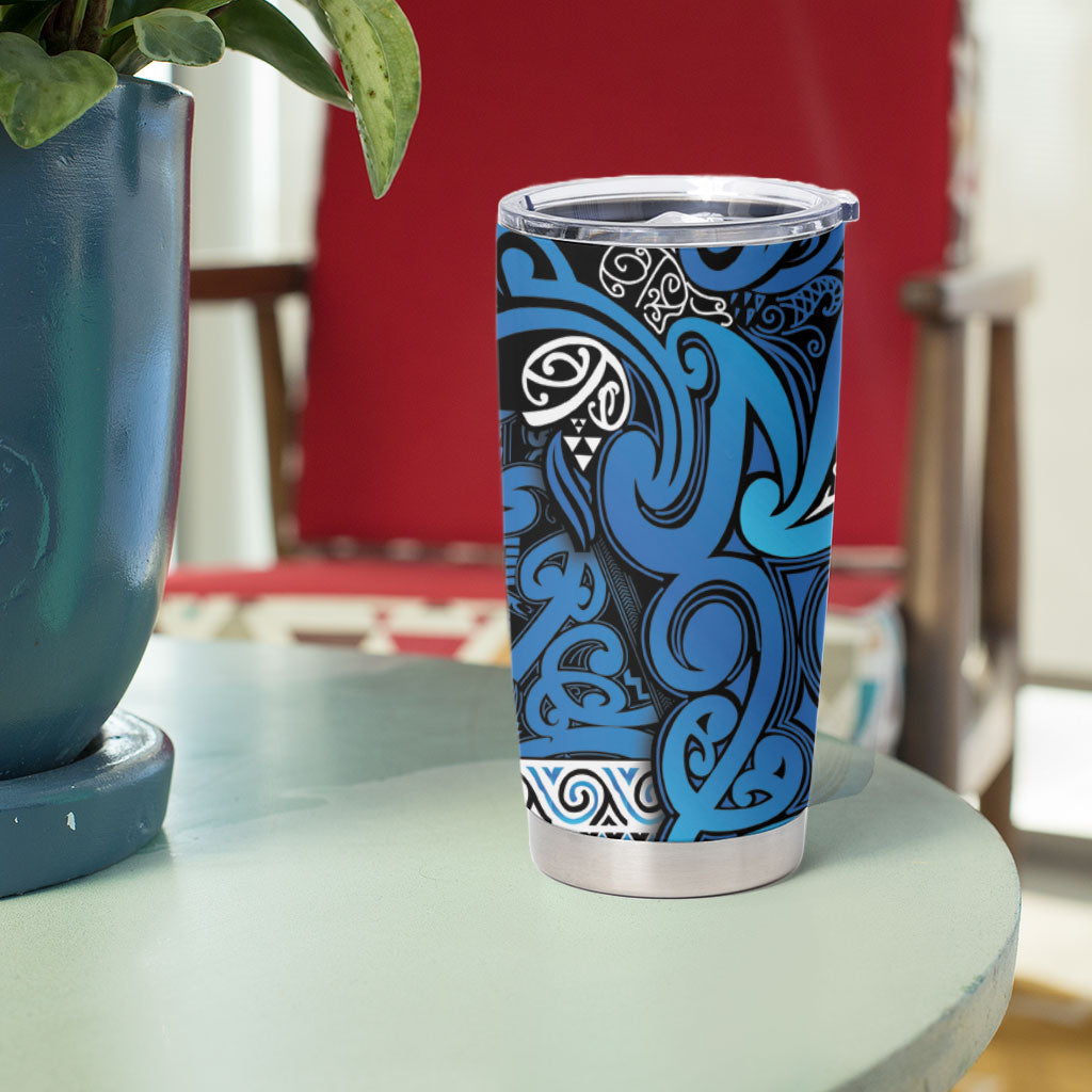 Aotearoa Iwi Ngati Porou Tumbler Cup Maori Wharenui House Tribal Pattern