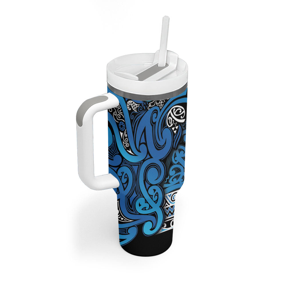 Aotearoa Iwi Ngati Porou Tumbler With Handle Maori Wharenui House Tribal Pattern