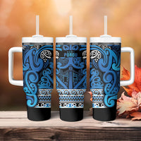 Aotearoa Iwi Ngati Porou Tumbler With Handle Maori Wharenui House Tribal Pattern