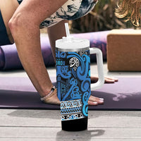 Aotearoa Iwi Ngati Porou Tumbler With Handle Maori Wharenui House Tribal Pattern