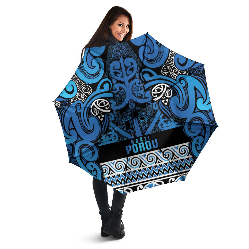 Aotearoa Iwi Ngati Porou Umbrella Maori Wharenui House Tribal Pattern