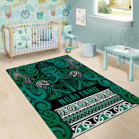 Aotearoa Iwi Ngai Tahu Area Rug Maori Wharenui House Tribal Pattern