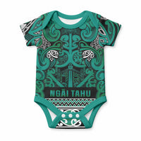 Aotearoa Iwi Ngai Tahu Baby Onesie Maori Wharenui House Tribal Pattern