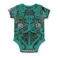 Aotearoa Iwi Ngai Tahu Baby Onesie Maori Wharenui House Tribal Pattern