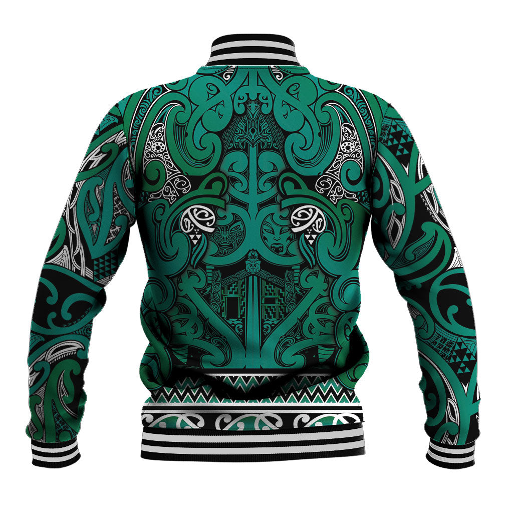Aotearoa Iwi Ngai Tahu Baseball Jacket Maori Wharenui House Tribal Pattern