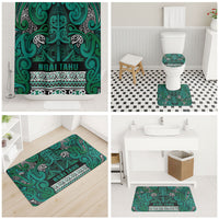 Aotearoa Iwi Ngai Tahu Bathroom Set Maori Wharenui House Tribal Pattern