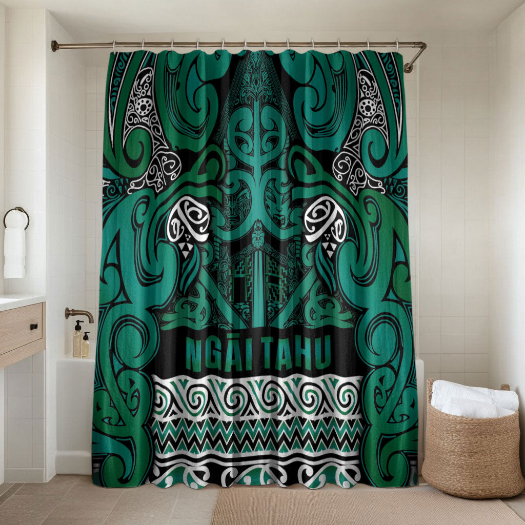 Aotearoa Iwi Ngai Tahu Bathroom Set Maori Wharenui House Tribal Pattern