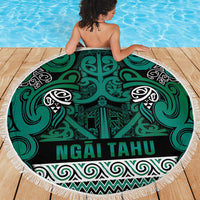Aotearoa Iwi Ngai Tahu Beach Blanket Maori Wharenui House Tribal Pattern