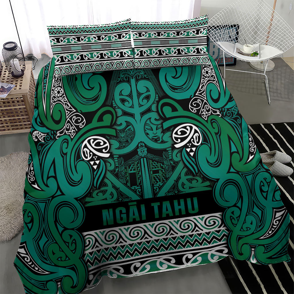 Aotearoa Iwi Ngai Tahu Bedding Set Maori Wharenui House Tribal Pattern