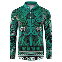 Aotearoa Iwi Ngai Tahu Button Sweatshirt Maori Wharenui House Tribal Pattern