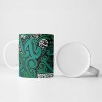 Aotearoa Iwi Ngai Tahu Ceramic Mug Maori Wharenui House Tribal Pattern