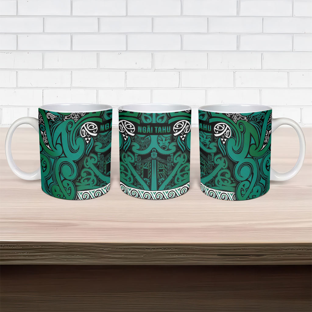 Aotearoa Iwi Ngai Tahu Ceramic Mug Maori Wharenui House Tribal Pattern