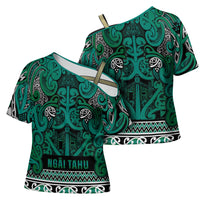 Aotearoa Iwi Ngai Tahu Cross Shoulder Shirt Maori Wharenui House Tribal Pattern