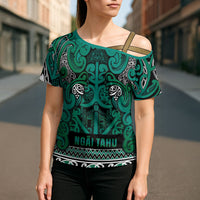 Aotearoa Iwi Ngai Tahu Cross Shoulder Shirt Maori Wharenui House Tribal Pattern