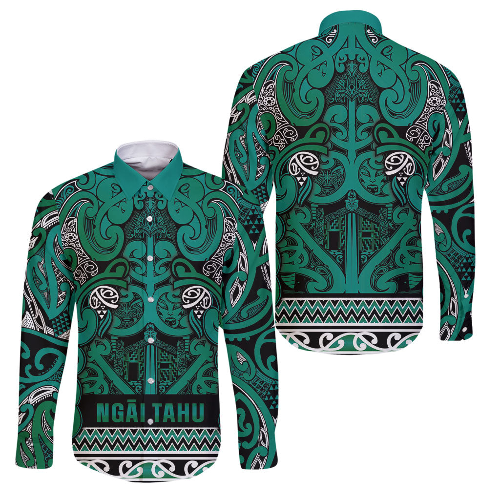 Aotearoa Iwi Ngai Tahu Family Matching Tank Maxi Dress and Hawaiian Shirt Maori Wharenui House Tribal Pattern